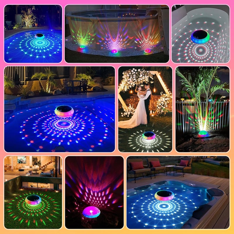 Goallim Floating Pool Lights Solar Charged, 7.6 Inch RGB Upper & Lower Color Changing Solar Pool Lights that Float with Dynamic Lighting Effects, IP68 Waterproof Floating Light for Pool Party Decor(1) - Image 3